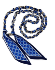 Woven Scarf Chain Purse/Phone Strap - Red & Blue