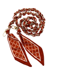 Woven Scarf Chain Purse/Phone Strap - Burnt Orange