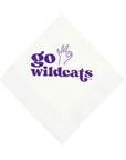 Kansas State University white 3-ply cocktail napkins, set of 25