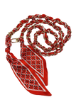 Woven Scarf Chain Purse/Phone Strap - Bright Orange