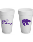 Kansas State University 20 oz styrofoam cups, set of 8