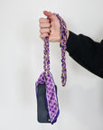 Woven Scarf Chain Purse/Phone Strap - Purple