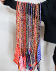 Woven Scarf Chain Purse/Phone Strap - Blue