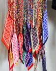 Woven Scarf Chain Purse/Phone Strap - Green & Gold