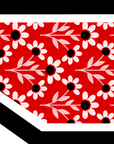 Woven Scarf Pearl Phone Strap/Wristlet - Black & Red