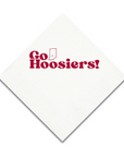 Indiana University white 3-ply cocktail napkins, set of 25
