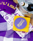 LSU Purple Collegiate Koozie
LSU Collegiate Kitchen Towel
LSU Collegiate Coasters