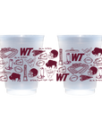 WTAMU Shatterproof Cups - Set of 8
