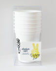 White Game Day Cups