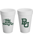 Baylor Styrofoam Cups Set of 8 - 20 ounces