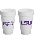 Louisiana State University (LSU) 20 oz styrofoam cups, set of 8