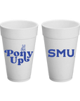 Southern Methodist University (SMU) 20 oz styrofoam cups, set of 8
