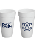 Auburn University 20 oz styrofoam cups, set of 8