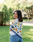 Auburn Square Silk Scarf