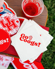 University of Houston White 3 ply Napkins Set of 25