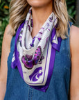 Kansas State Square Silk Scarf