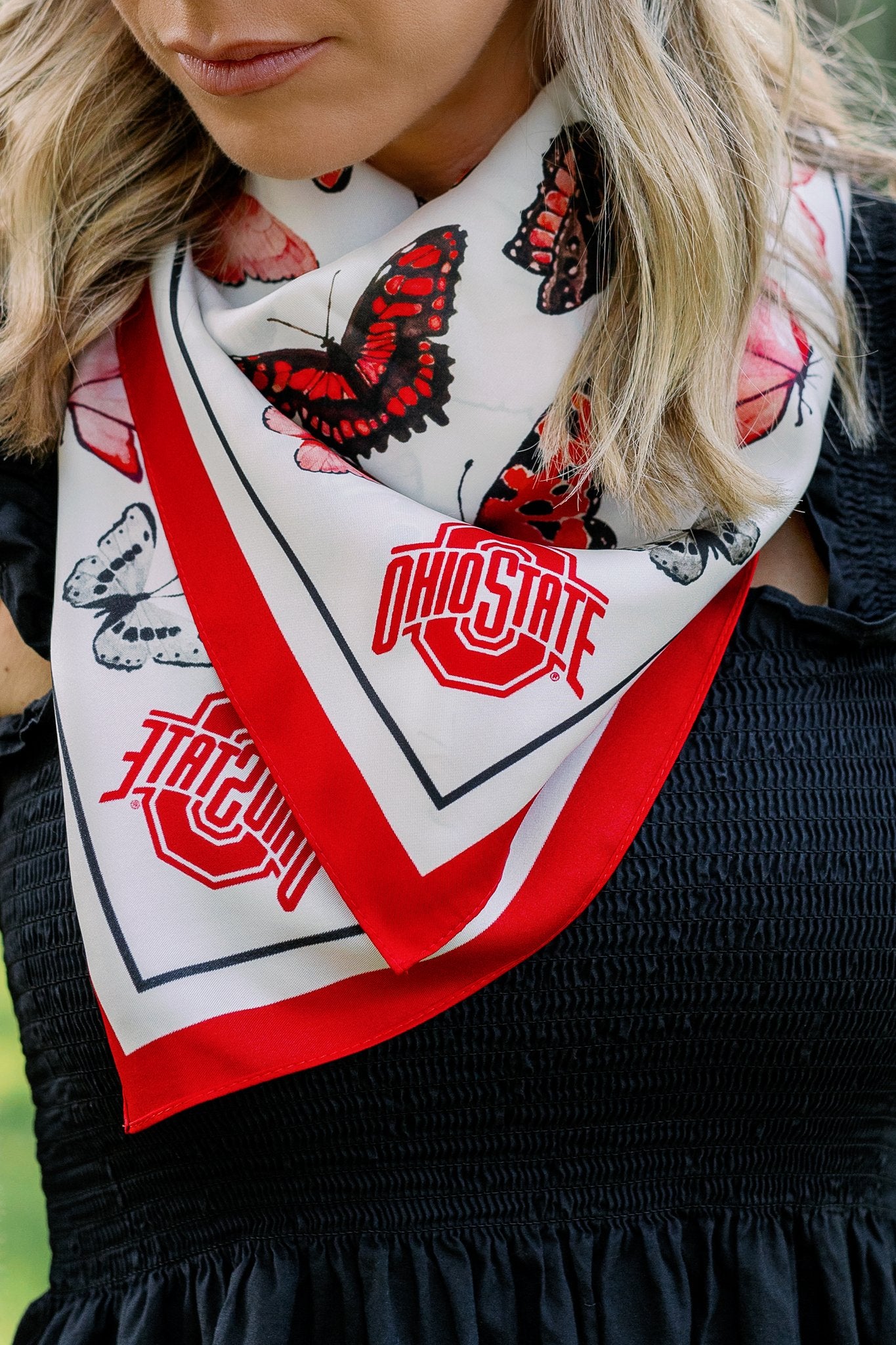The Ohio State University - Butterfly Square Silk Scarf – Victory Lap