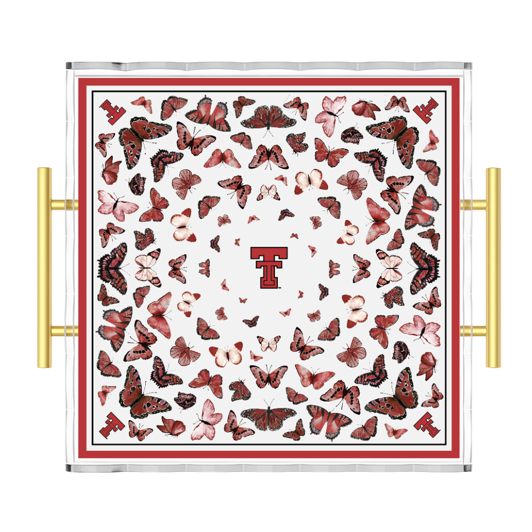 Texas Tech Butterfly Acrylic Tray