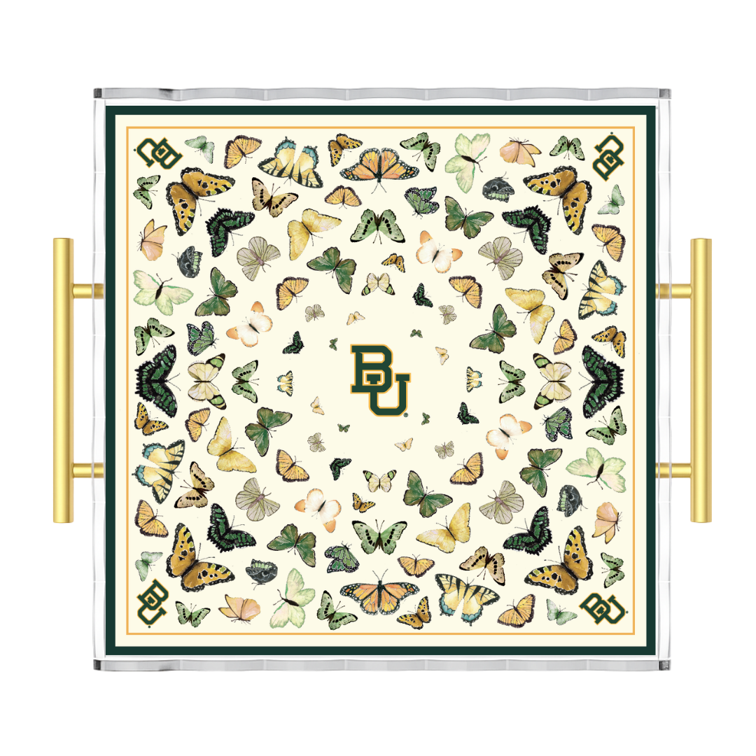 Baylor Butterfly Acrylic Tray