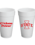 Iowa State University 20 oz styrofoam cups, set of 8