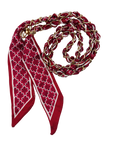 Woven Scarf Chain Purse/Phone Strap - Crimson