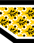 Woven Scarf Pearl Phone Strap/Wristlet - Black & Yellow