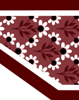 Woven Scarf Pearl Phone Strap/Wristlet - Maroon