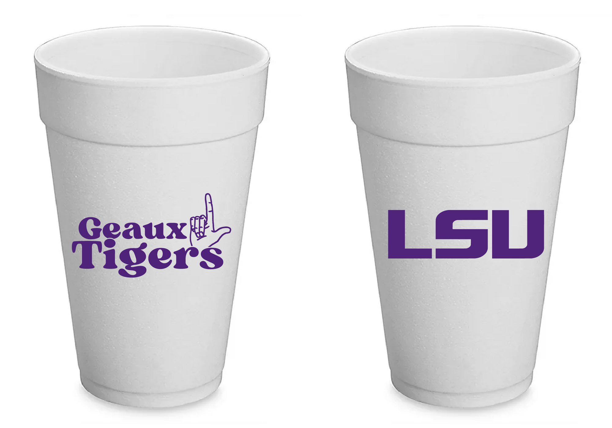 LSU Styrofoam Cup