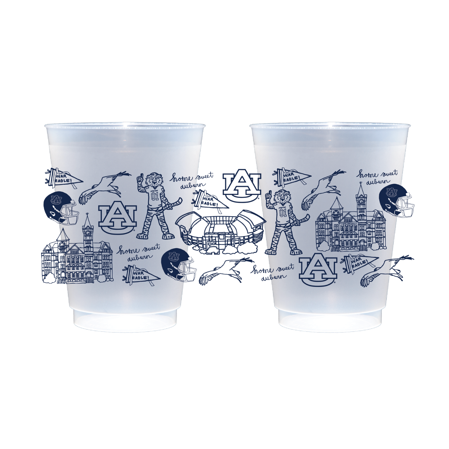 Auburn Shatterproof Cups - Set of 8 PRE-ORDER
