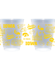 University of Iowa shatterproof cups, set of 8