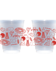 Iowa State University shatterproof cups, set of 8
