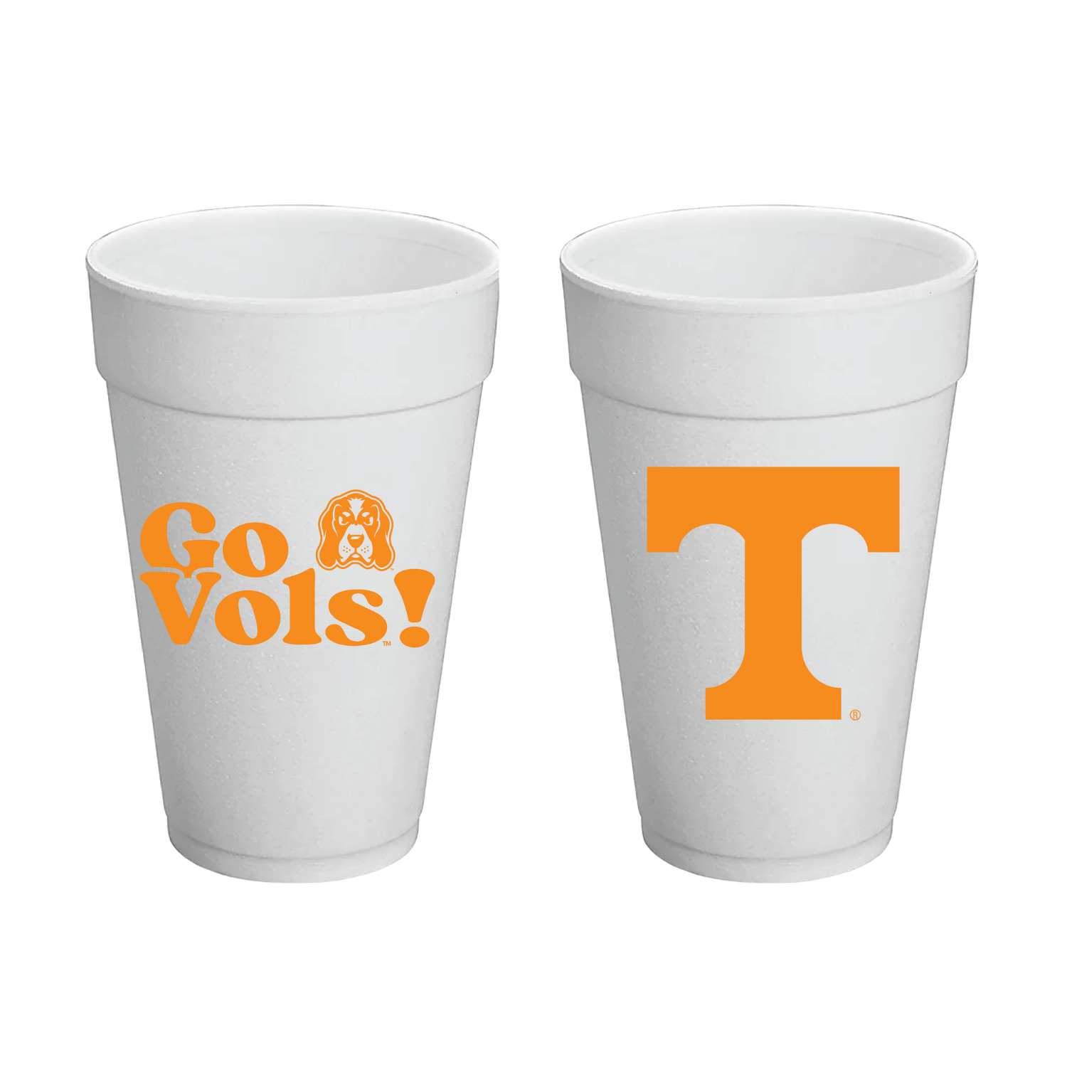 Tennessee Styrofoam Cups Set of 8 - 20 ounces PRE-ORDER
