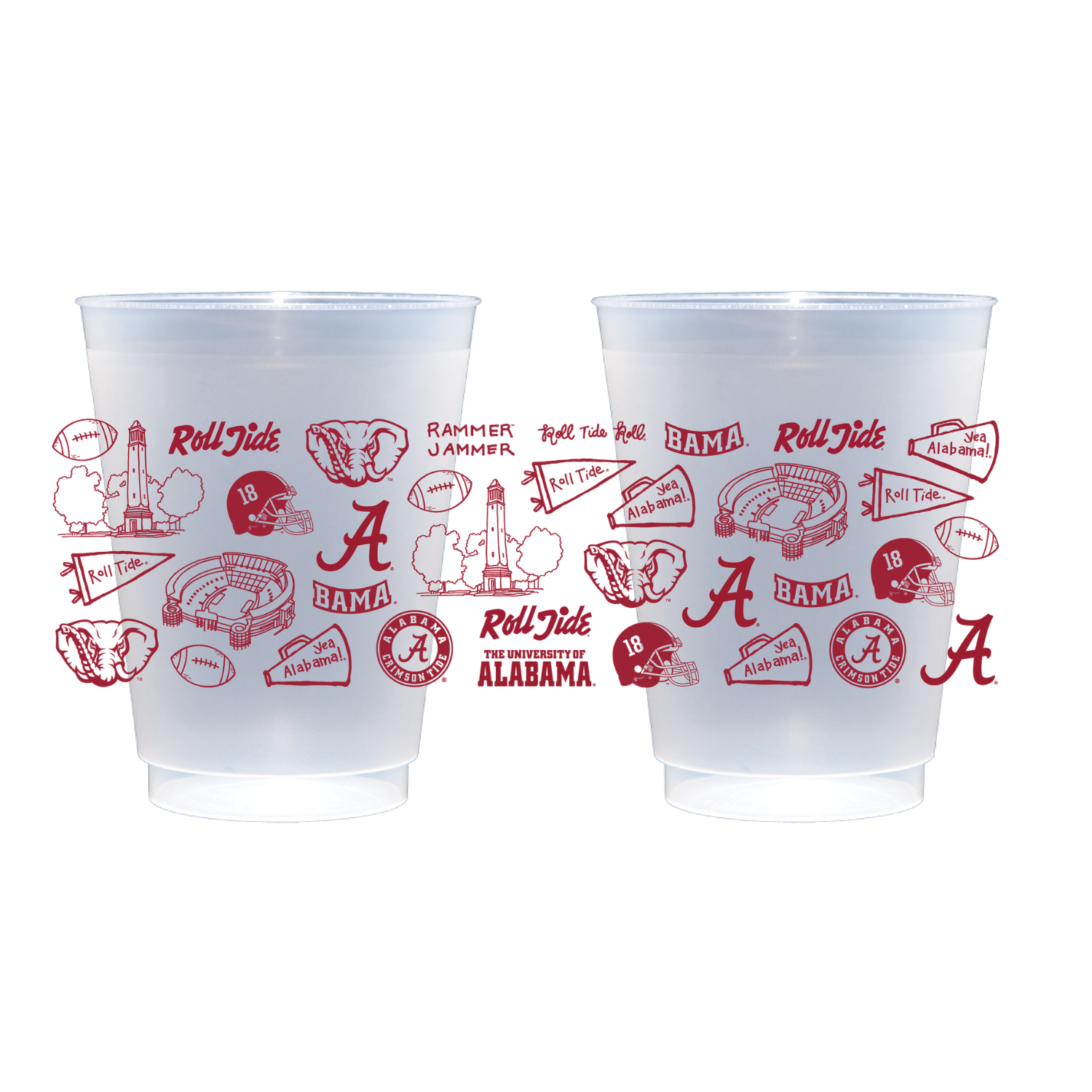 Alabama Shatterproof Cups - Set of 8 PRE-ORDER