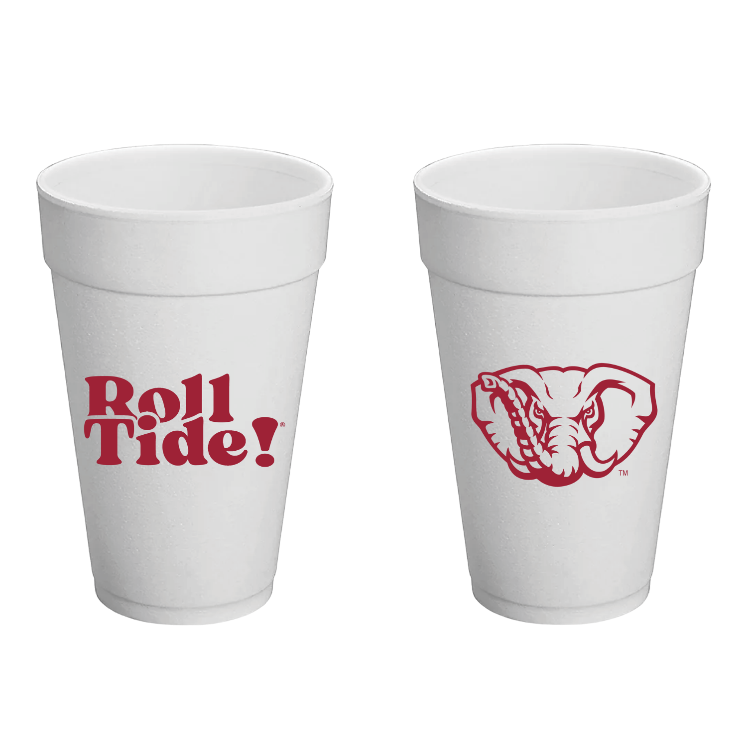 Alabama Styrofoam Cups Set of 8 - 20 ounces PRE-ORDER