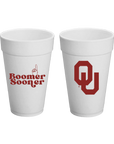 University of Oklahoma (OU) 20 oz styrofoam cups, set of 8