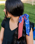 Southern Methodist University (SMU) skinny silk scarf – alternate view