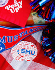 Southern Methodist University (SMU) drink coasters – alternate view