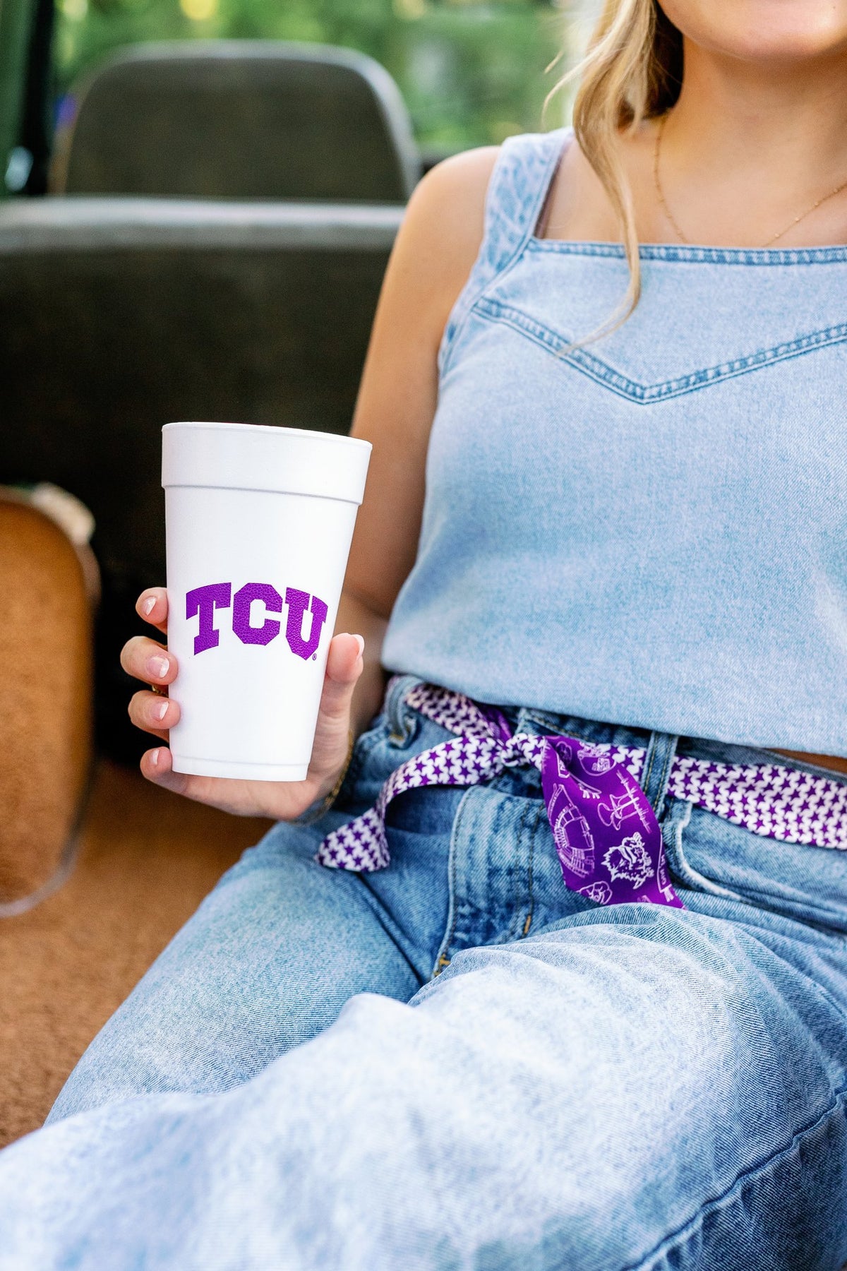 Texas Christian University (TCU) 20 oz styrofoam cups – alternate view