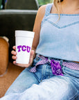 Texas Christian University (TCU) skinny silk scarf – alternate view