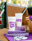 Texas Christian University (TCU) 20 oz styrofoam cups – alternate view