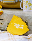 University of Missouri (Mizzou) gold 3-ply cocktail napkins – alternate view