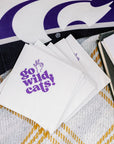 Kansas State University white 3-ply cocktail napkins – alternate view